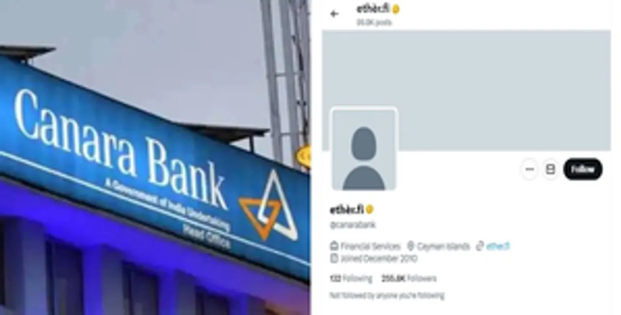  Canara Bank's social media account on X hacked