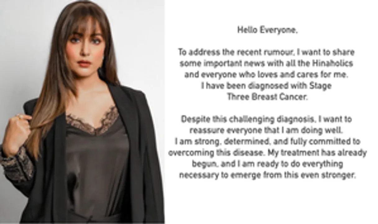  Hina Khan diagnosed with Stage 3 breast cancer; says 'my treatment has already begun'