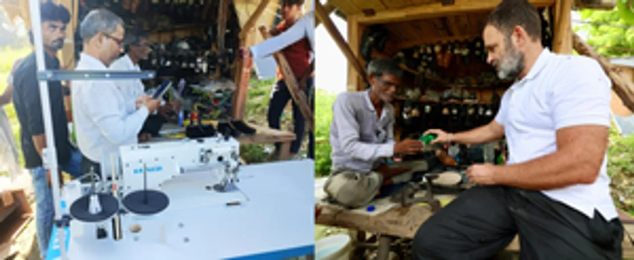  Rahul Gandhi sends shoe stitching machine to Sultanpur cobbler