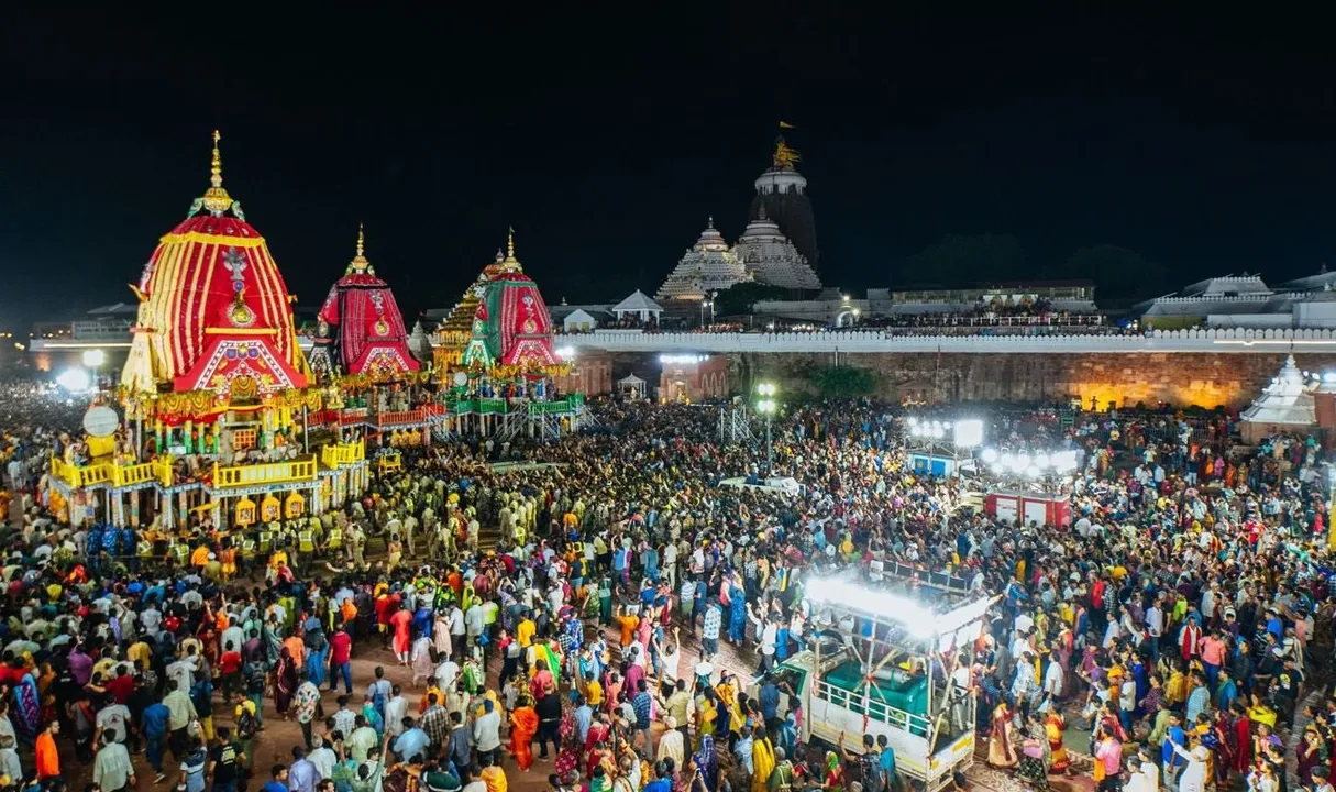  Bahuda Jatra: Chariots reach Lions’ Gate of Jagannath temple at Odisha’s Puri