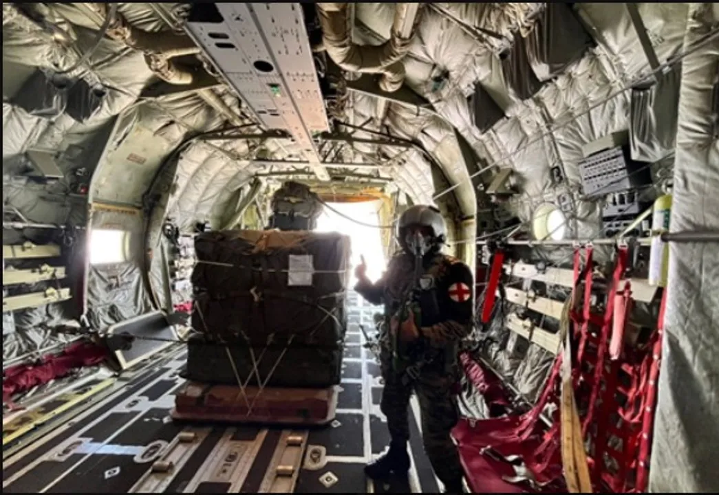  IAF, Indian Army carry out first-ever Aarogya Maitri Cube para-drop