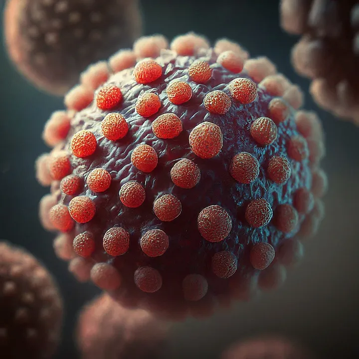  AI generated MPox virus image 