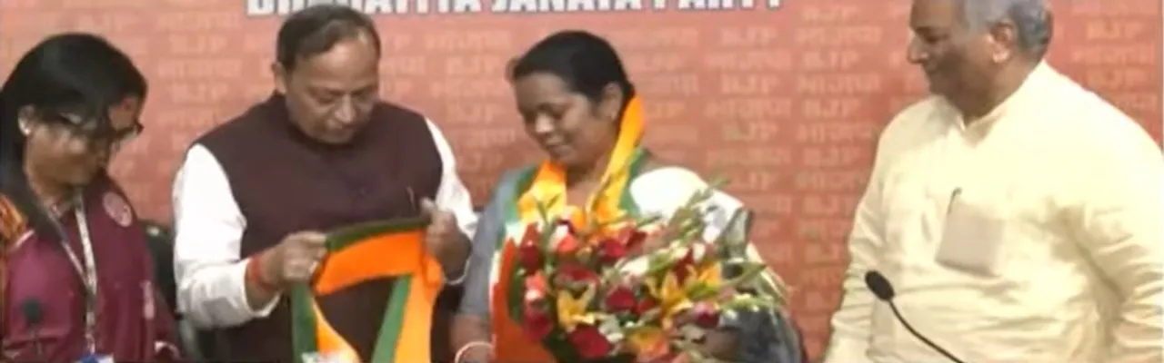 Rajya Sabha MP from Odisha Mamata Mohanta joins BJP a day after resigning from BJD