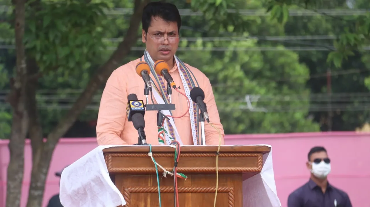  Biplab Kumar Deb.(photo:Biplab Kumar Deb twitter) 