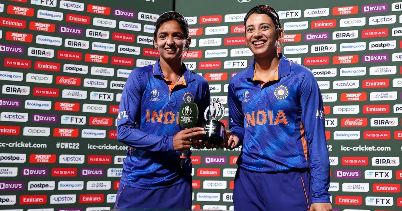  Women's World Cup: Smriti shares Player of the Match award with Harmanpreet after India beat West Indies. 