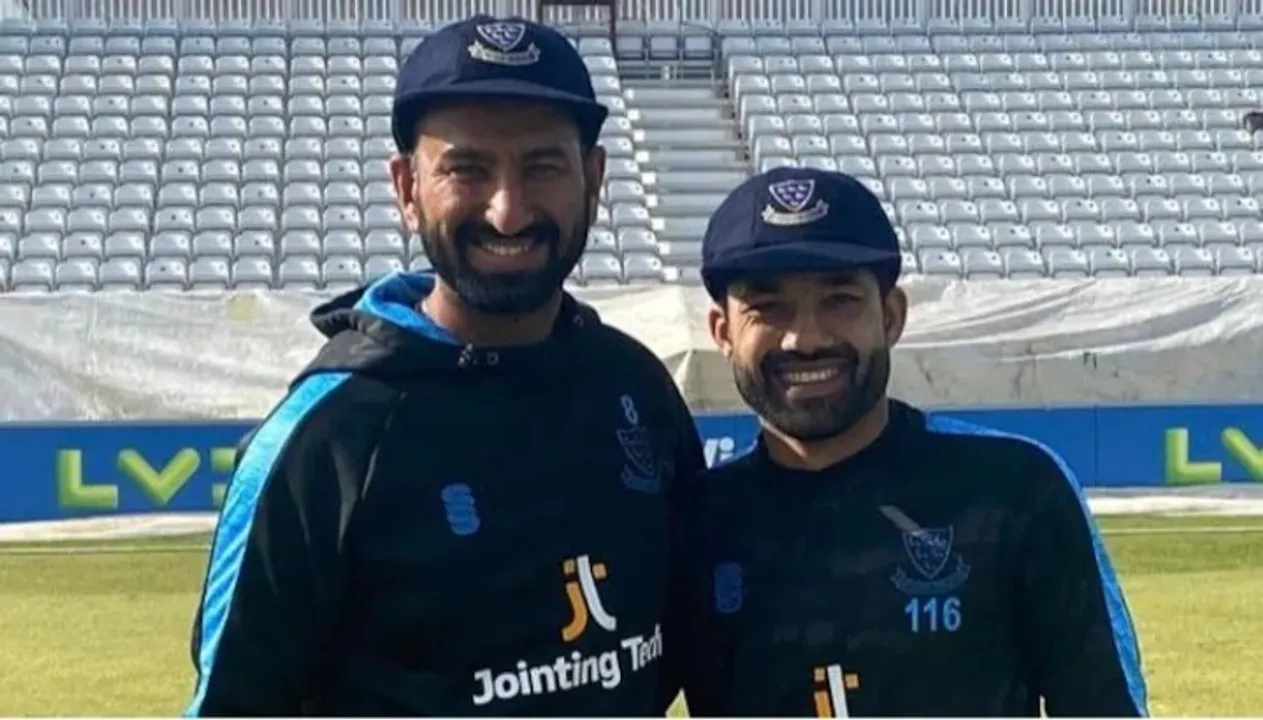  Indian batter Pujara, Pakistan's Rizwan make Sussex debut together(PIC credit ---SussexCCC) 