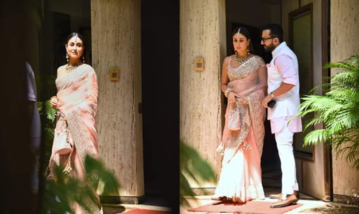  Watch: Saif Ali Khan, Kareena Kapoor twin in powder pink for Ranbir-Alia wedding celebrations