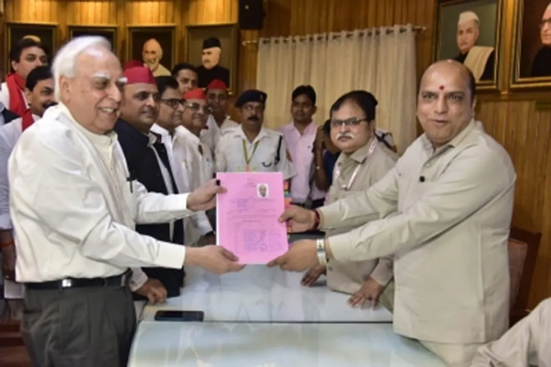  Kapil Sibal files nomination for Rajya Sabha after quitting Congress
