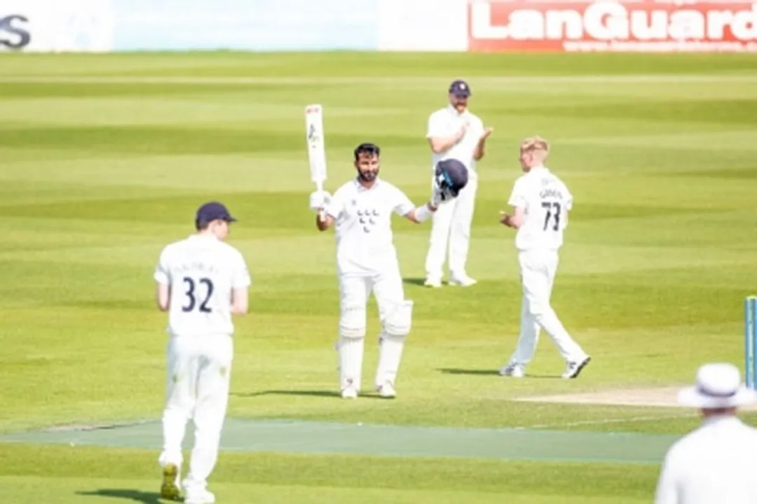  Cheteshwar Pujara becomes second Indian to make two double hundreds in county cricket