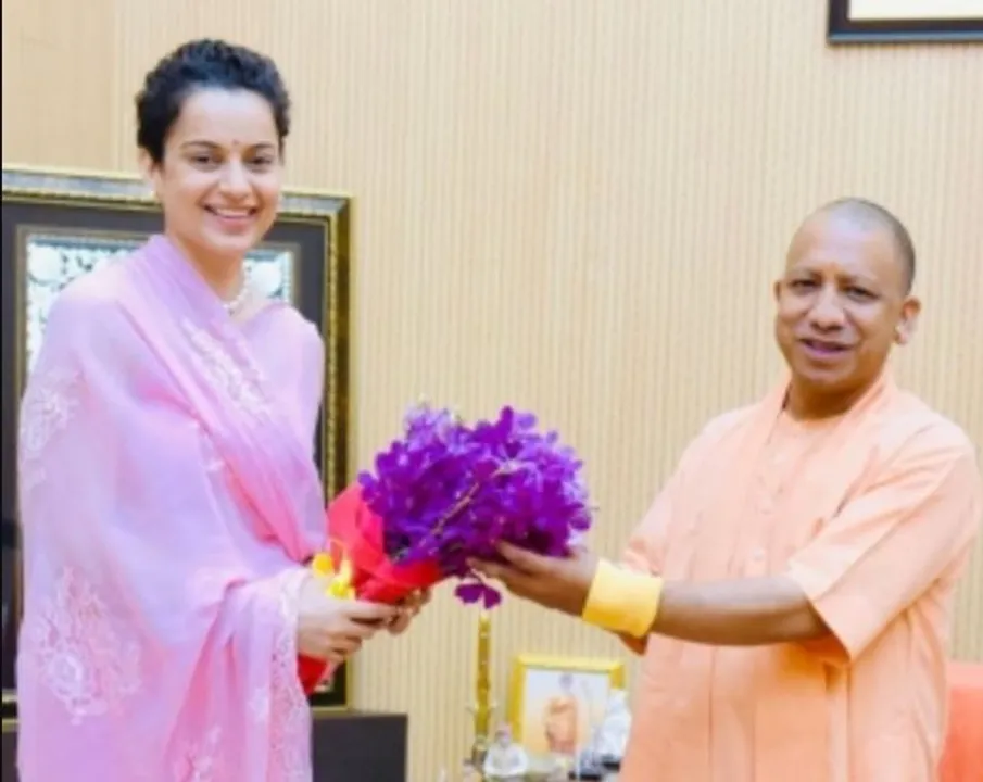  Actress Kangana Ranaut meets UP CM Yogi Adityanath, feels 'honoured and inspired'