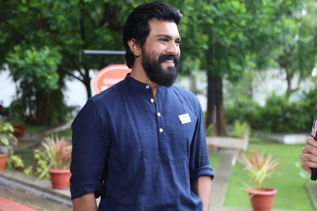  Fan walks 264 km to meet Ram Charan, creates portrait of actor in his paddy field
