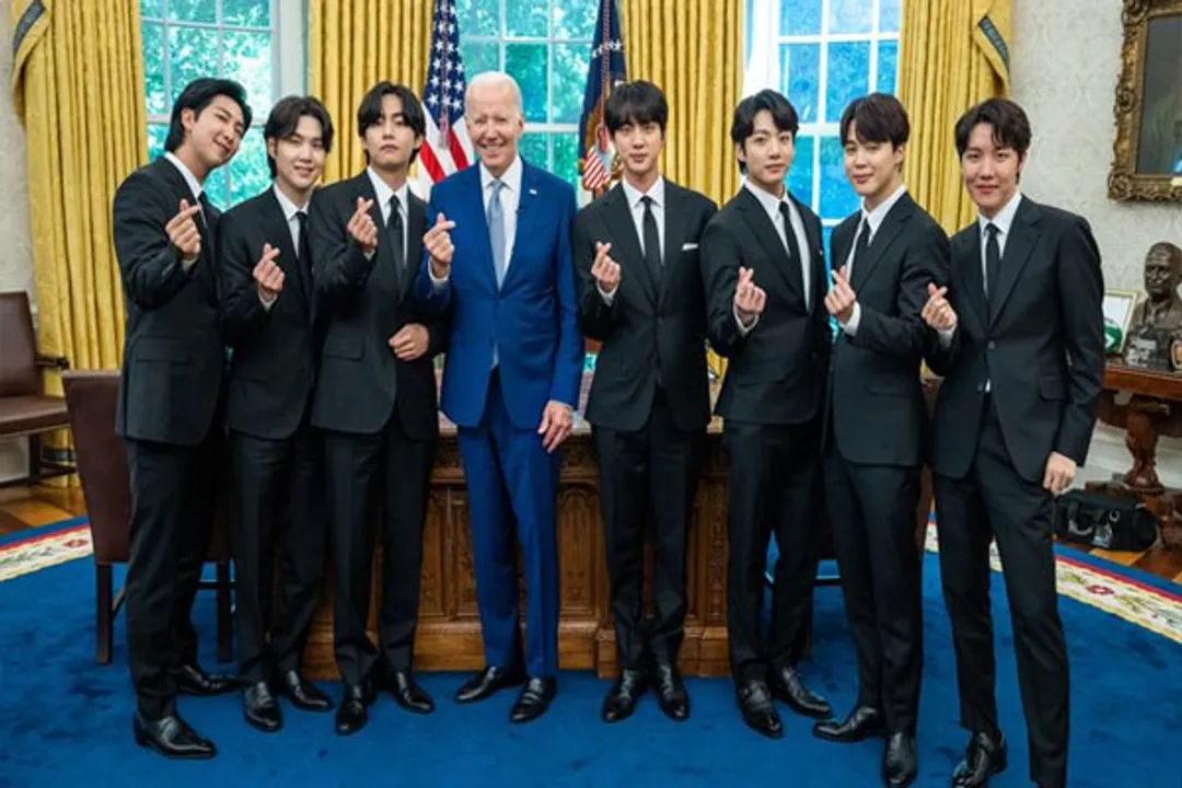  BTS speaks with President Joe Biden about anti-Asian hate crimes