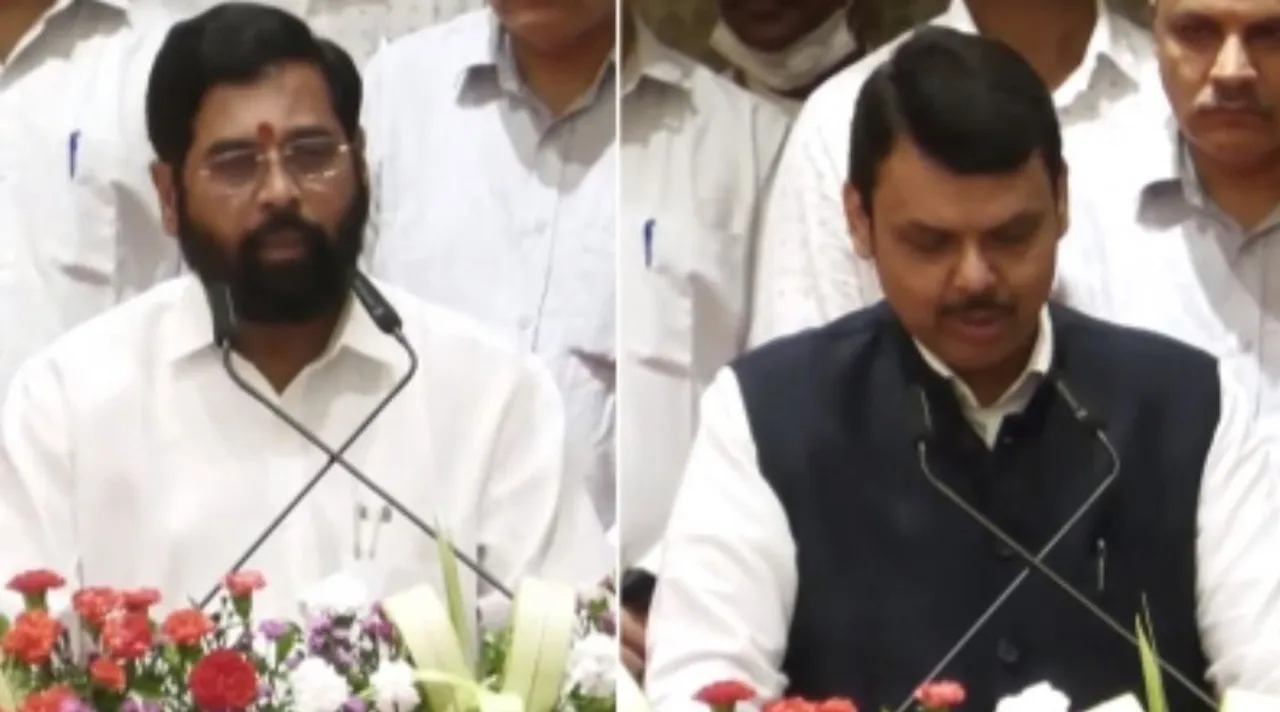  Eknath Shinde sworn in as Maharashtra CM, Devendra Fadnavis as Deputy CM