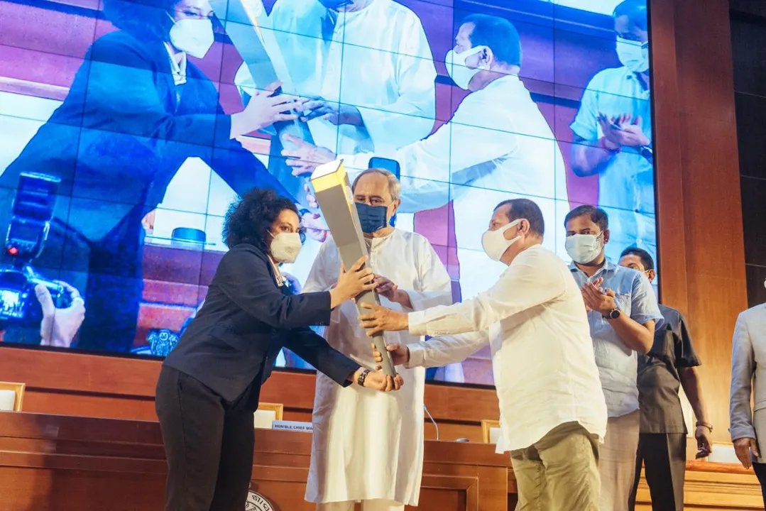  44th Chess Olympiad: Odisha CM hands over Torch Relay to Padmini Rout
