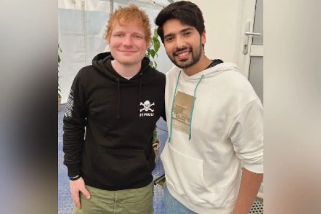  Armaan Malik, Ed Sheeran pose together for picture in Copenhagen