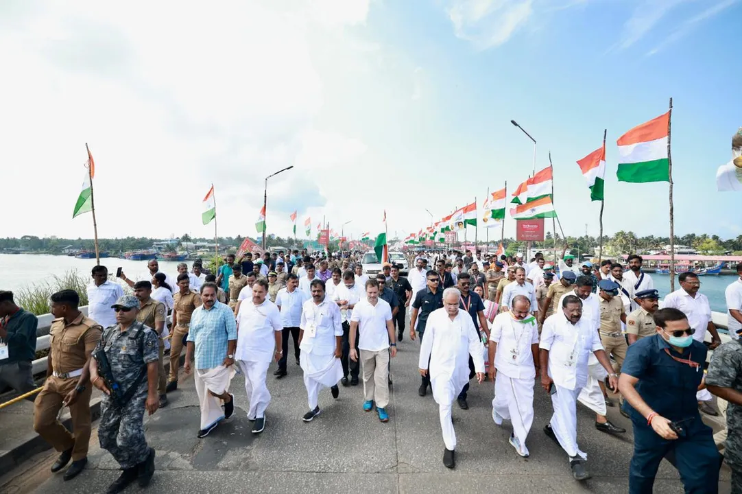  Bharat Jodo Yatra in Kerala (Pic courtesy: Bharat Jodo/Twitter) 