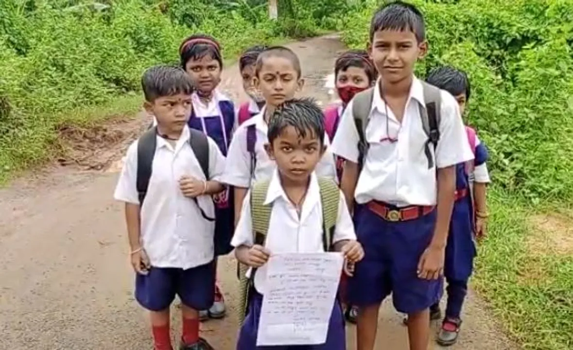  Odisha: Class II boy writes to Pipili MLA seeking better road to his village