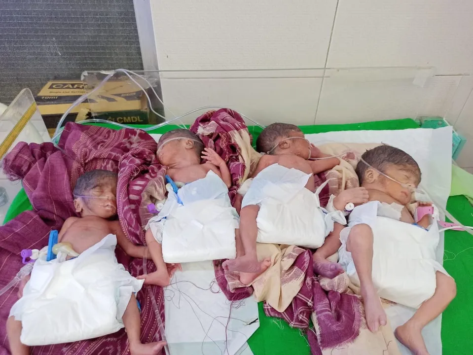  Woman gives birth to four babies at VIMSAR in Odisha