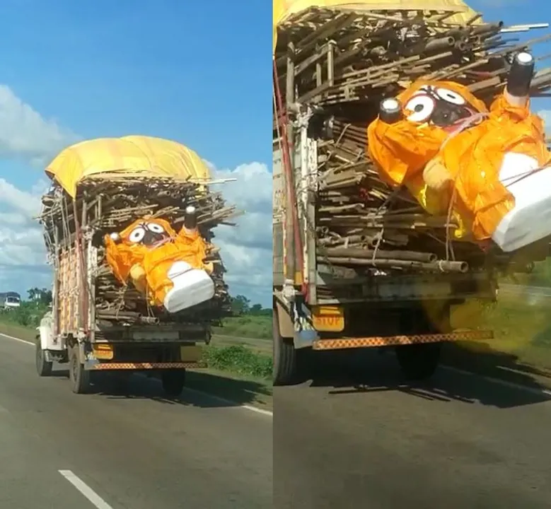  Viral Video: Lord Jagannath's idol carried on truck in objectionable manner in Odisha