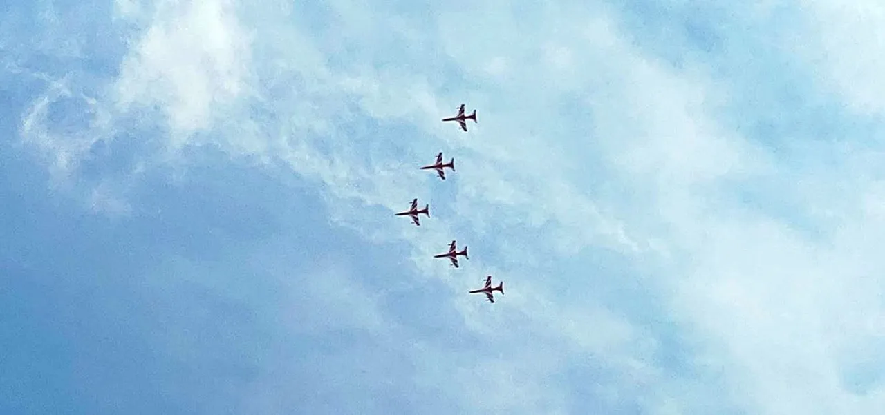  Suryakiran air show in Bhubaneswar enthralls people with breathtaking formations