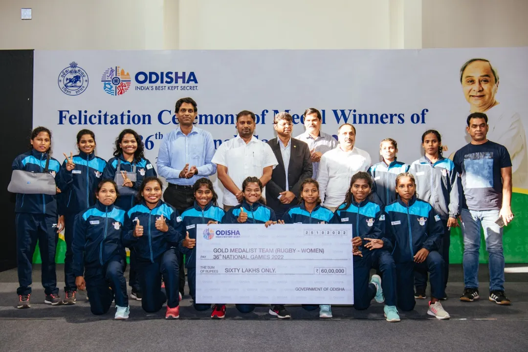  Odisha felicitates National Games medalists with cash awards