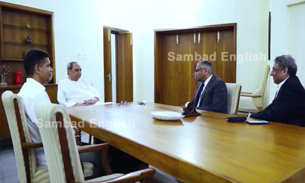  Tata Sons Chairman Chandrasekaran meets Odisha CM Naveen Patnaik