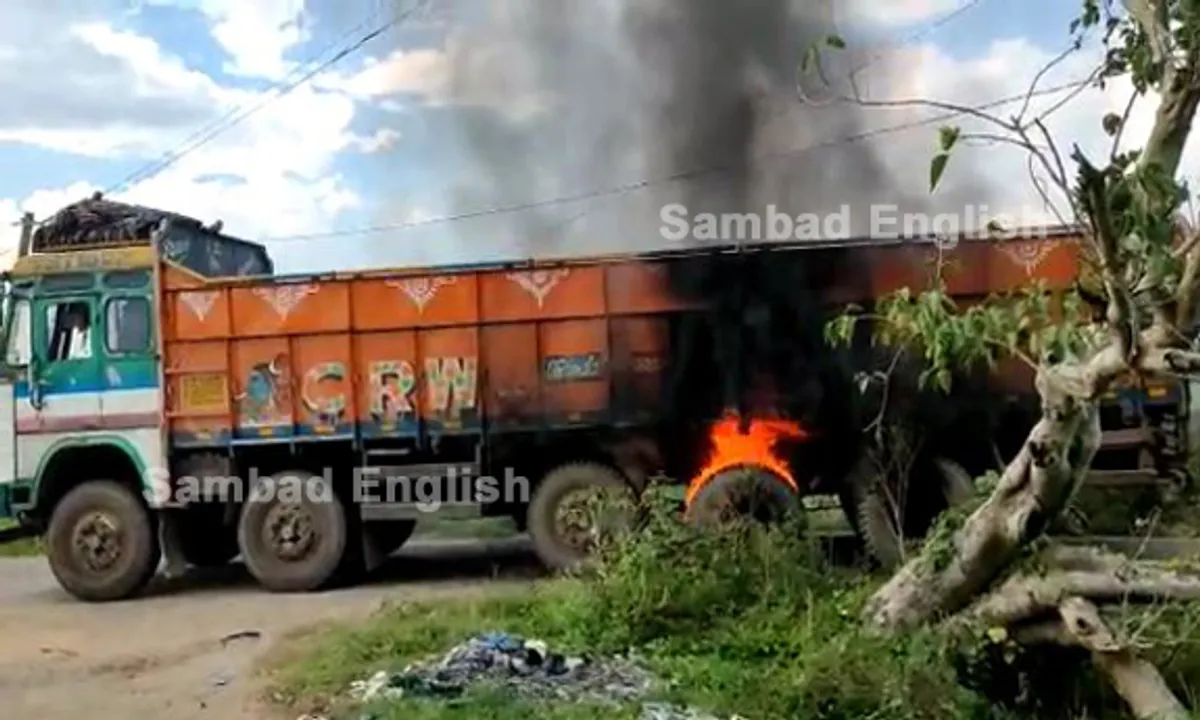  Truck comes in contact with high voltage electric wire, owner dies, close shave for driver