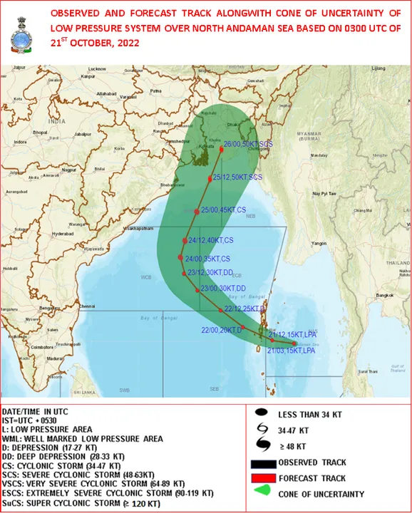  'Sitrang' may make landfall as Severe Cyclone; IMD issues forecast track