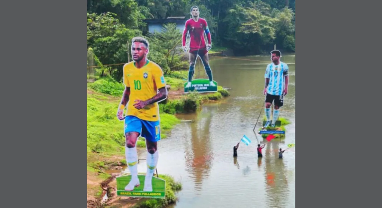  In football-crazy Kerala, Qatar ruler's cut-out raised alongside Messi, Neymar Jr and Ronaldo