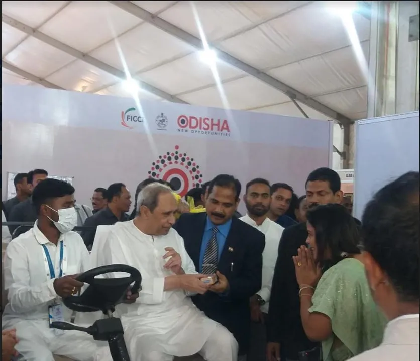  CM visits Frozit stall at Make in Odisha Conclave