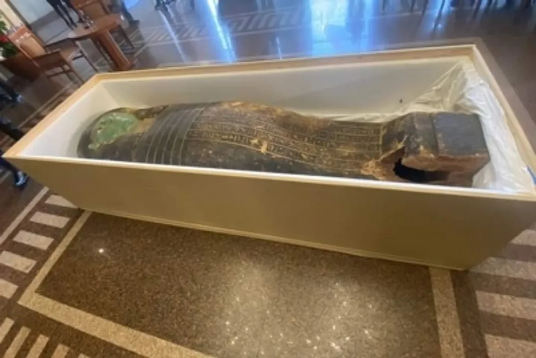  Egypt retrieves ancient 'green coffin' from US