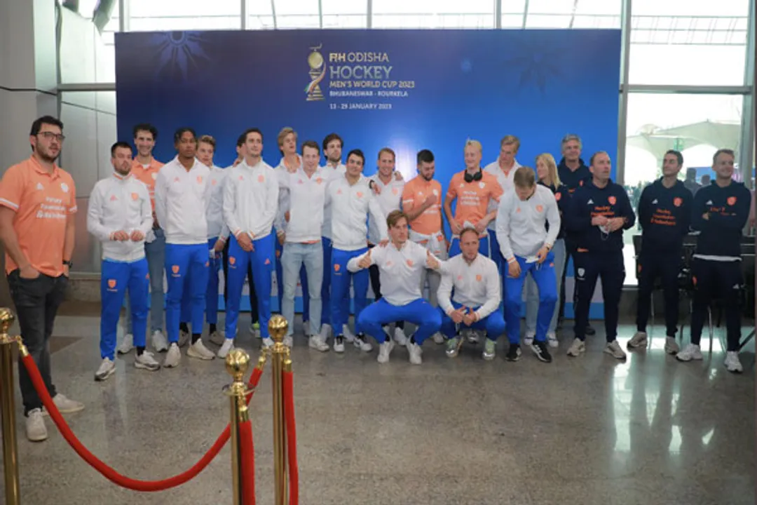  Netherlands team arrives in Bhubaneswar for Men's Hockey World Cup