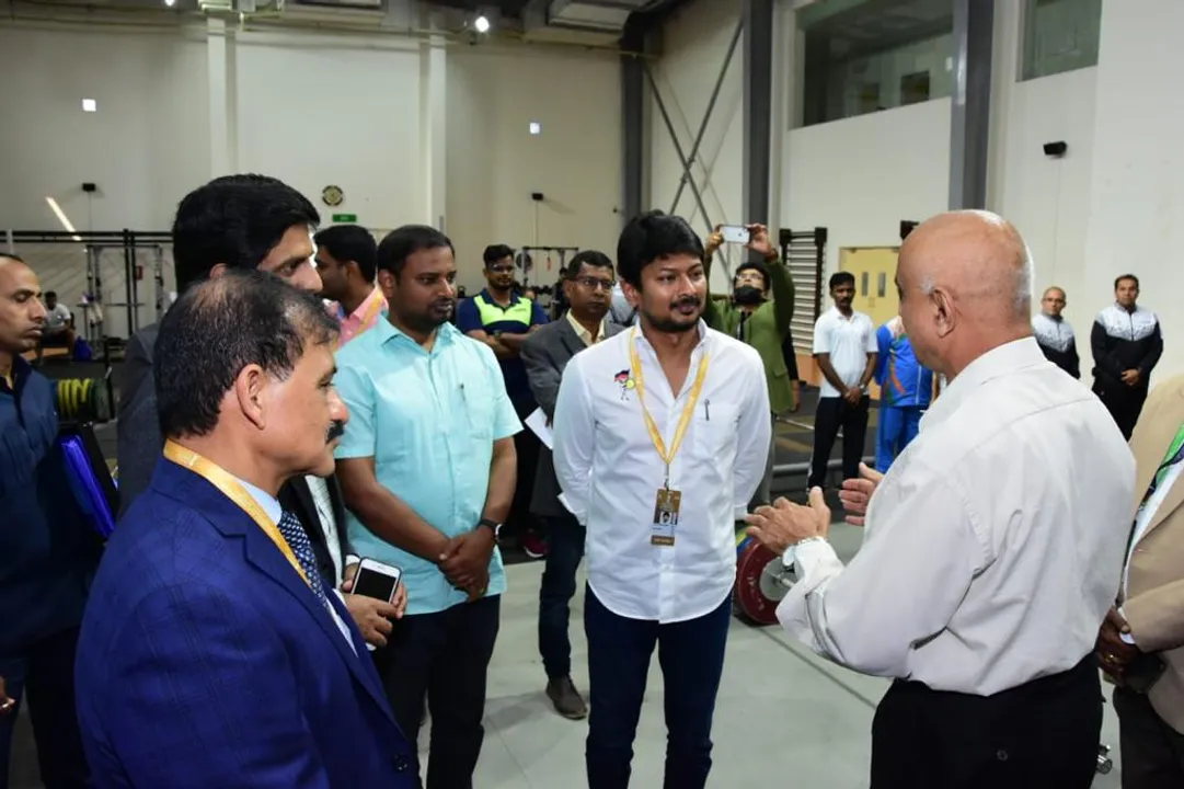  Tamil Nadu Minister Udhayanidhi Stalin visits sports infra at Odisha’s Kalinga Stadium