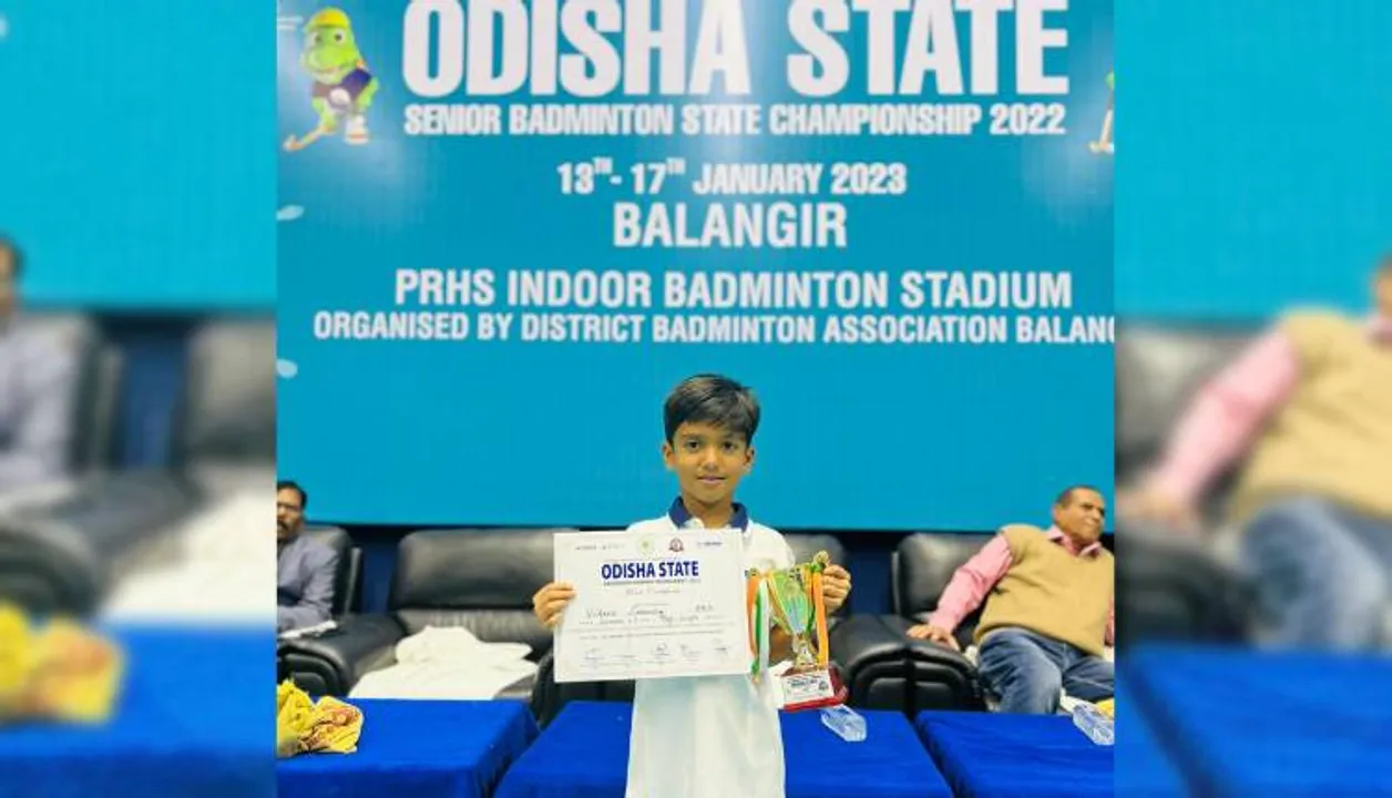  Vihaan emerges as the Odisha State Badminton Champion in U-9 category