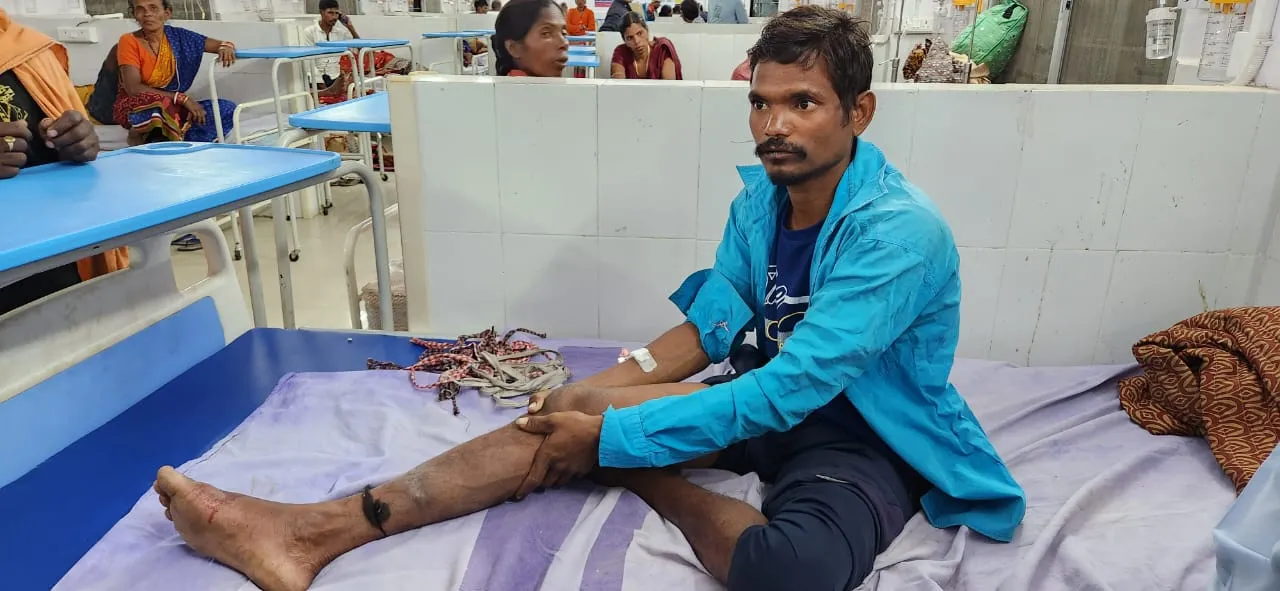  Bitten by a cobra, man arrives at hospital with the snake in Odisha's Keonjhar