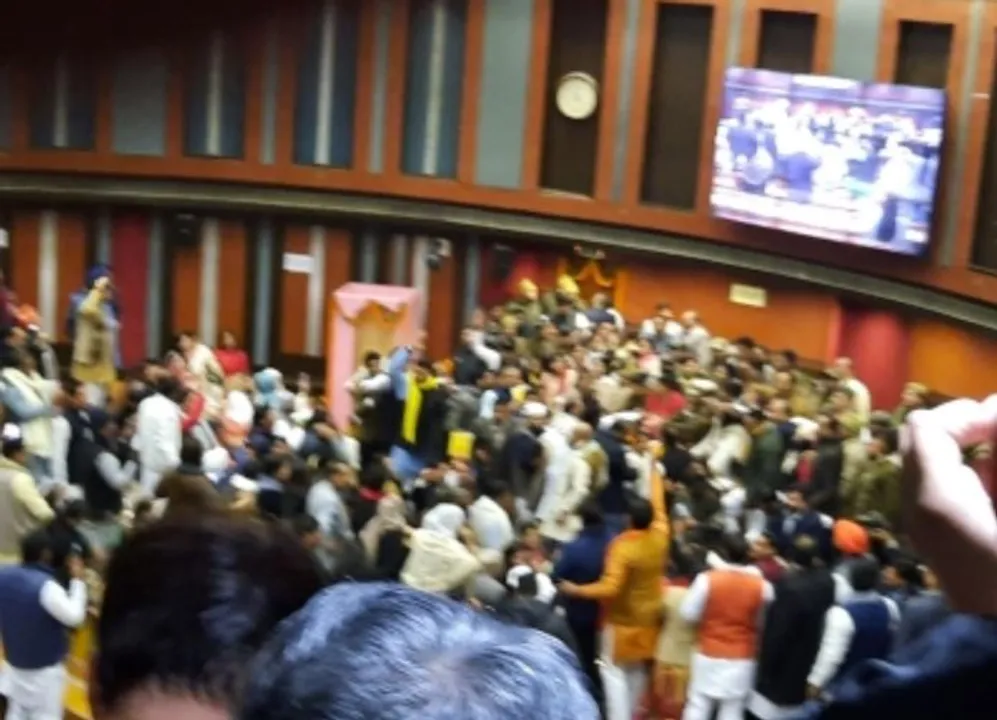  Ruckus in MCD House delays Standing Committee election; councillors hurl water bottles