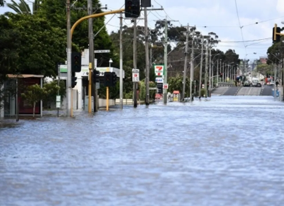  Flood water inundates Australian state with crocodiles lurking underneath