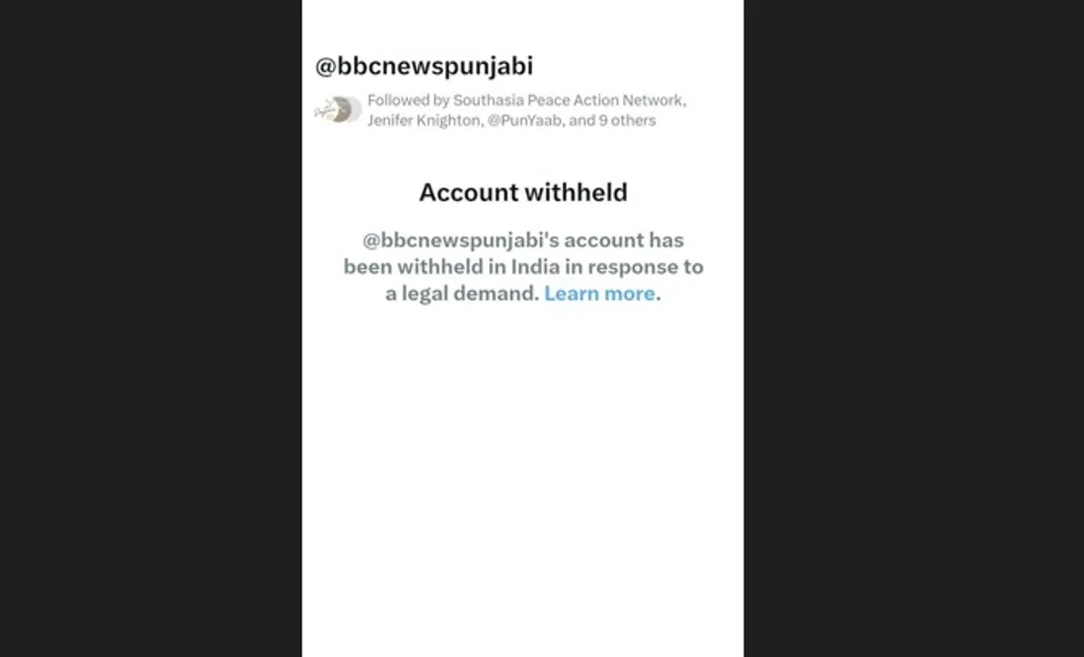  Amritpal Singh case: BBC Punjabi Twitter account withheld