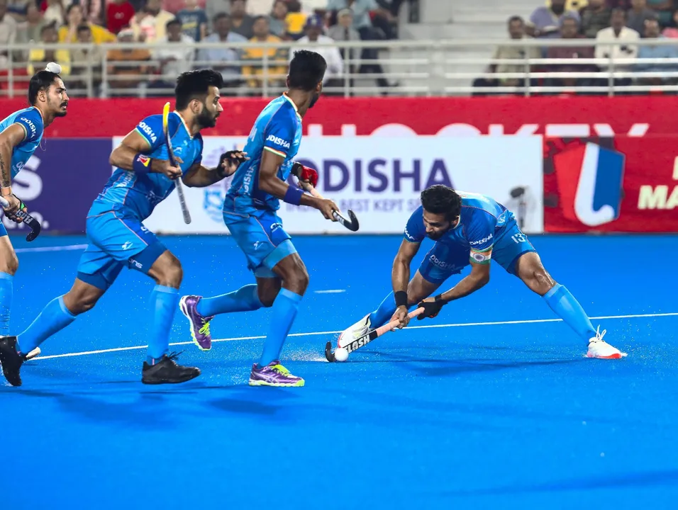  Harmanpreet Singh's hat-trick puts India past Australia by 5-4