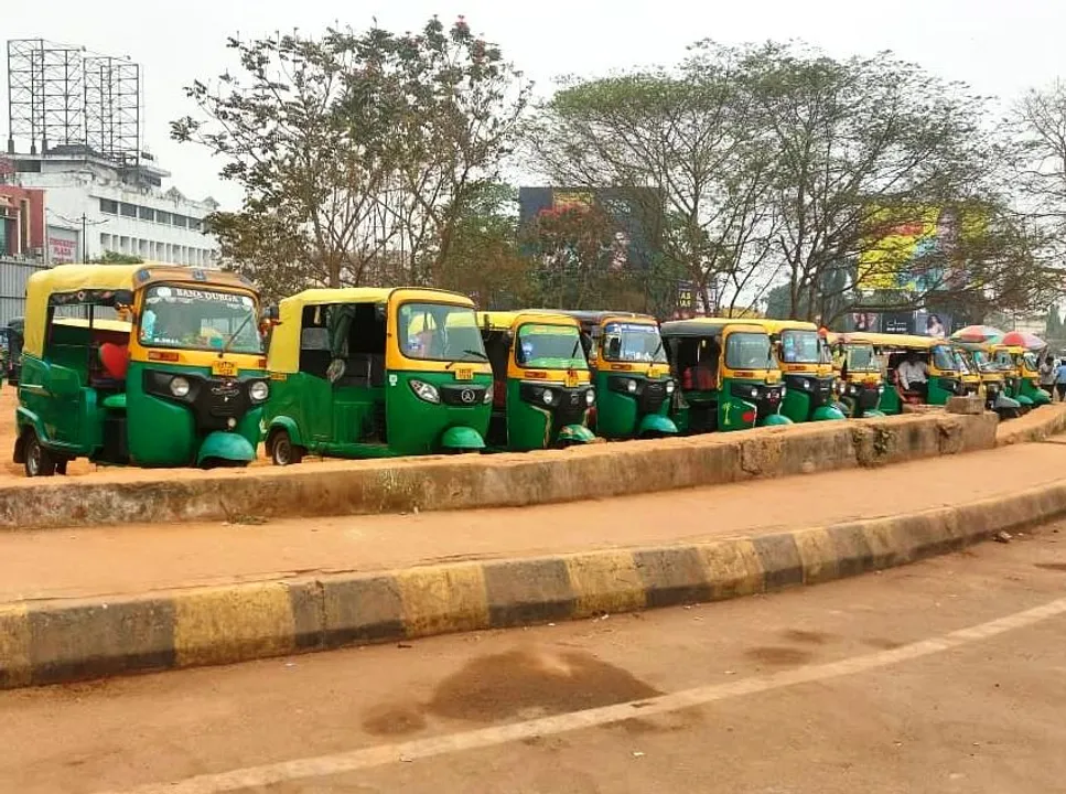  Auto-rickshaws stay off roads in Bhubaneswar as drivers stage strike