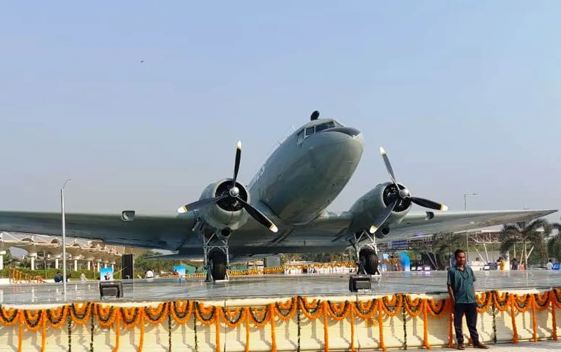  Biju Patnaik's Dakota aircraft unveiled for public viewing at Bhubaneswar Airport