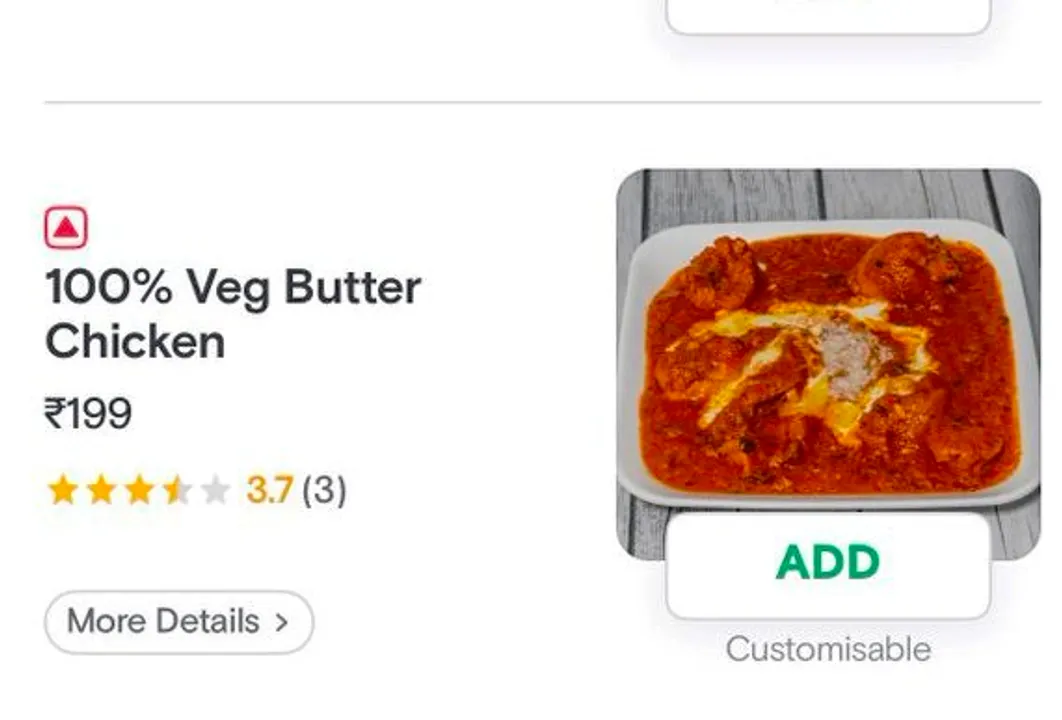  Controversial '100% Veg Butter Chicken' Dish Sparks Debate Among Vegan and Vegetarian Communities