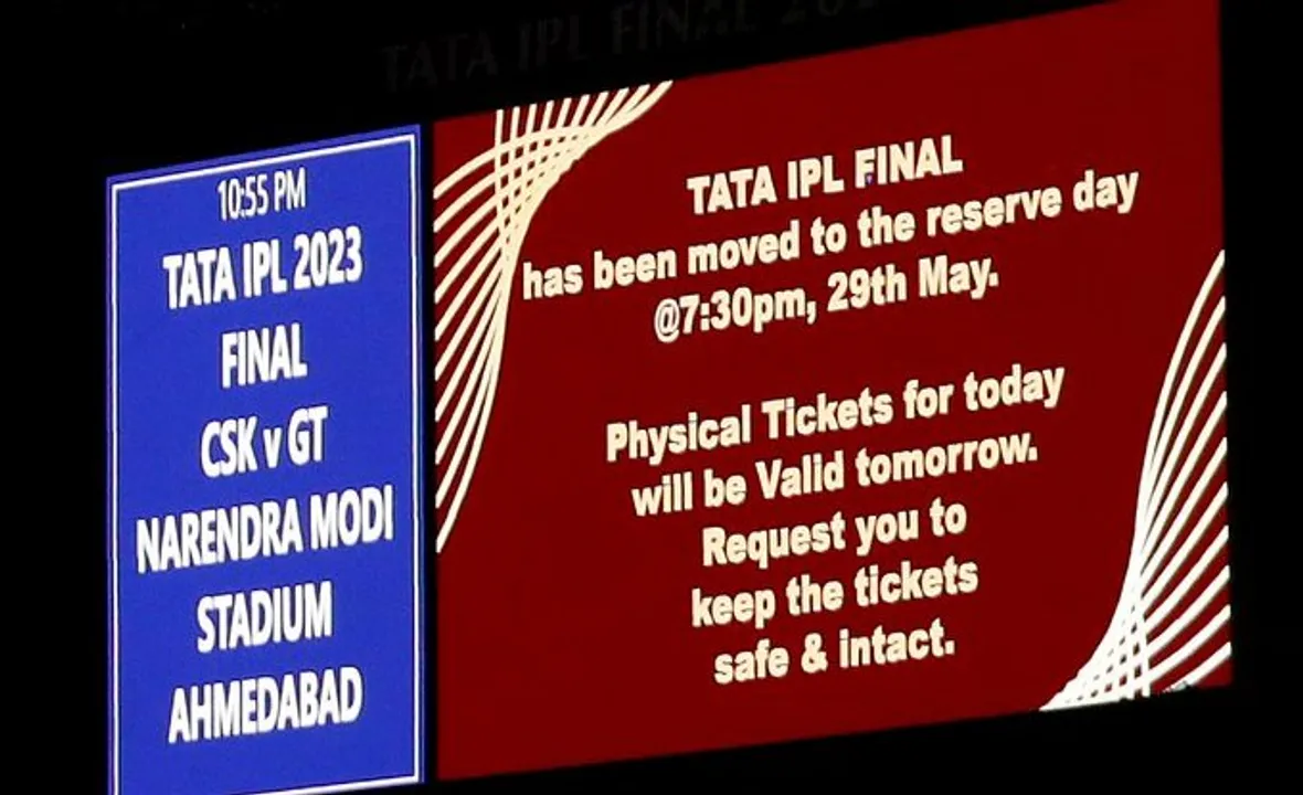  IPL 2023: Final between CSK and GT moved to reserve day after rain forces washout
