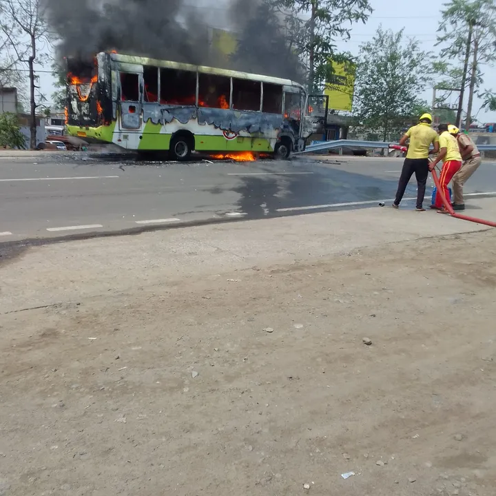 Mo Bus goes up in flames in Odisha's Rourkela: Watch video