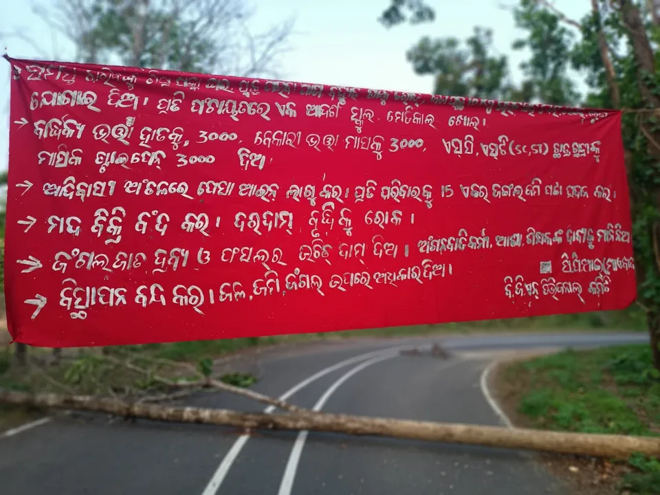  Maoists observe bandh in Odisha's Rayagada, block road by cutting trees