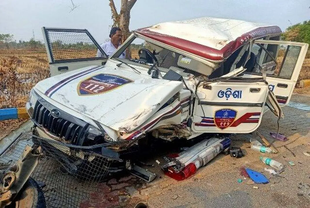  Woman ASI critical as police van hits truck in Odisha's Boudh