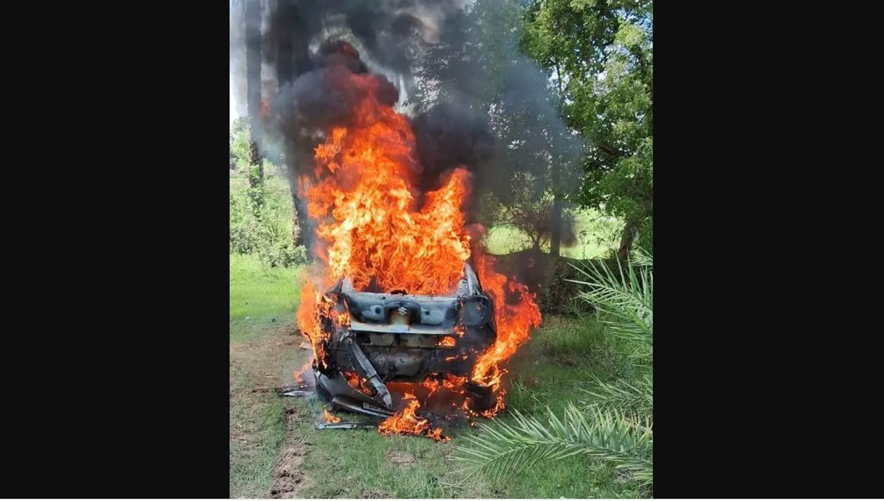 Newlywed engineer critical as car catches fire in Odisha’s Sundargarh