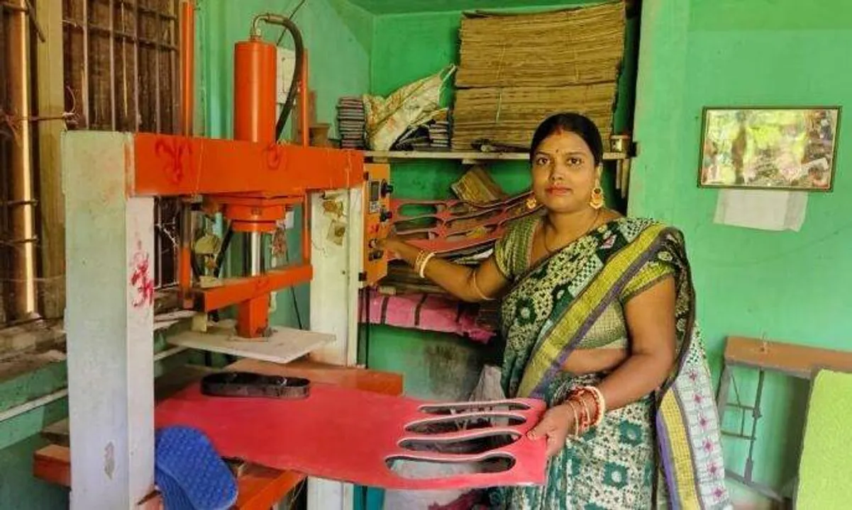  Woman turns entrepreneur, opens slipper-making unit in Odisha’s Mayurbhanj