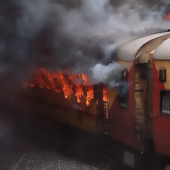  [Watch] Falaknuma Express catches fire in Telangana