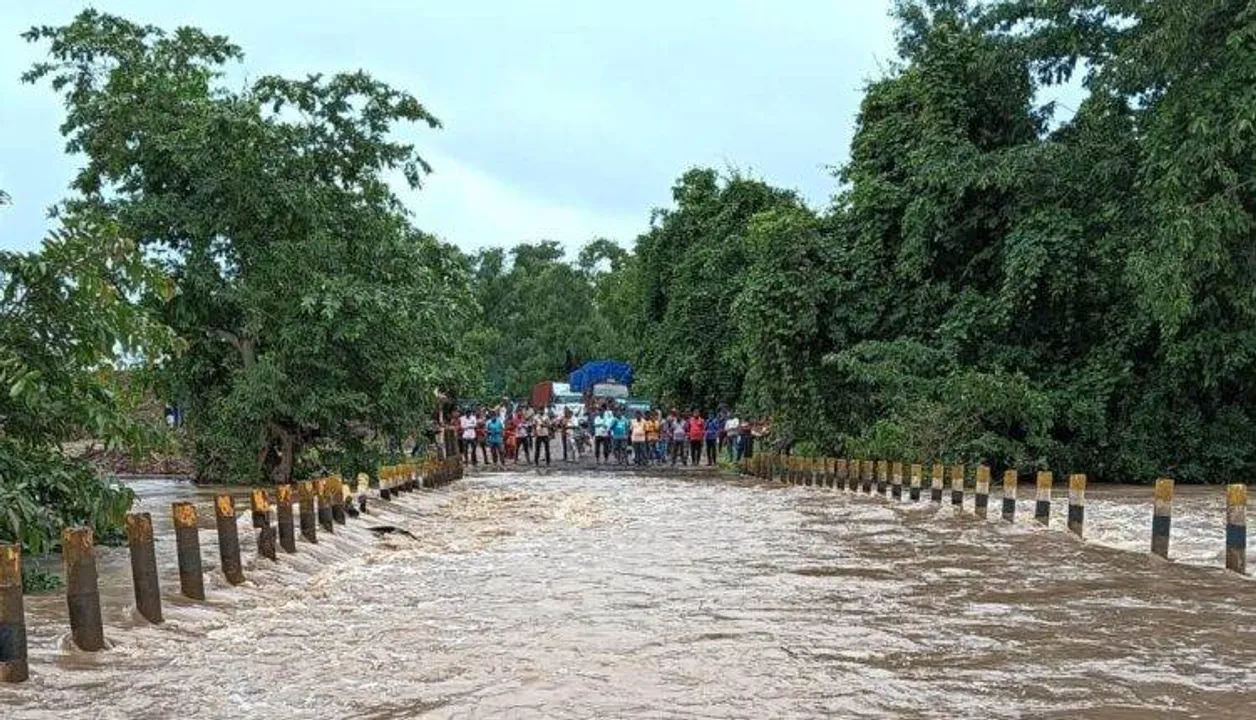  Heavy rainfall submerges bridge in Malkangiri, snaps Odisha-Andhra road communication